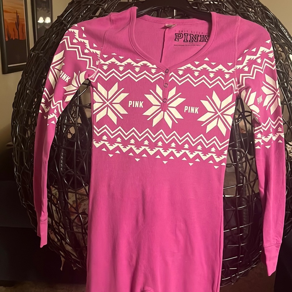 Pink EUC Small - Long Johns w/ Butt Flap